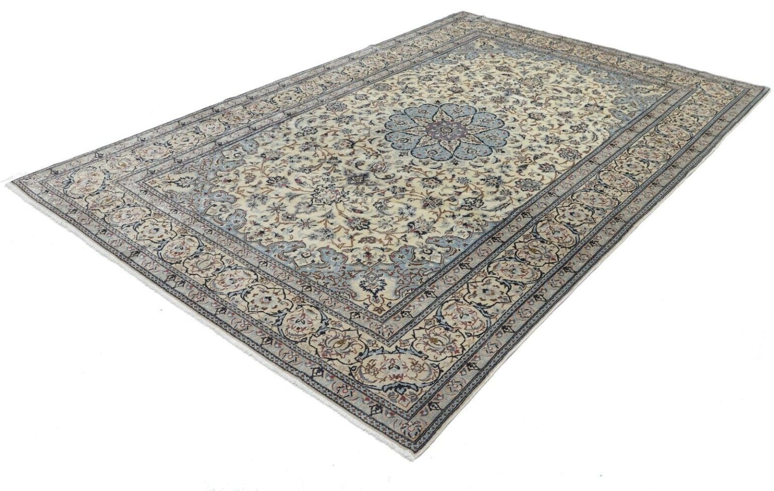 Perserteppich Nain 308 x 200 cm Seide handgeknüpft