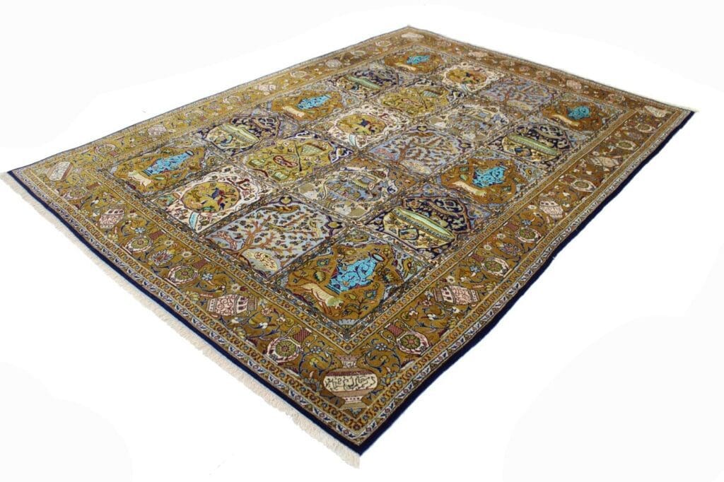 Perserteppich Ghom 305 x 220 cm Seide handgeknüpft