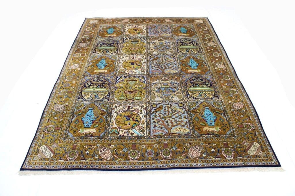 Perserteppich Ghom 305 x 220 cm Seide handgeknüpft