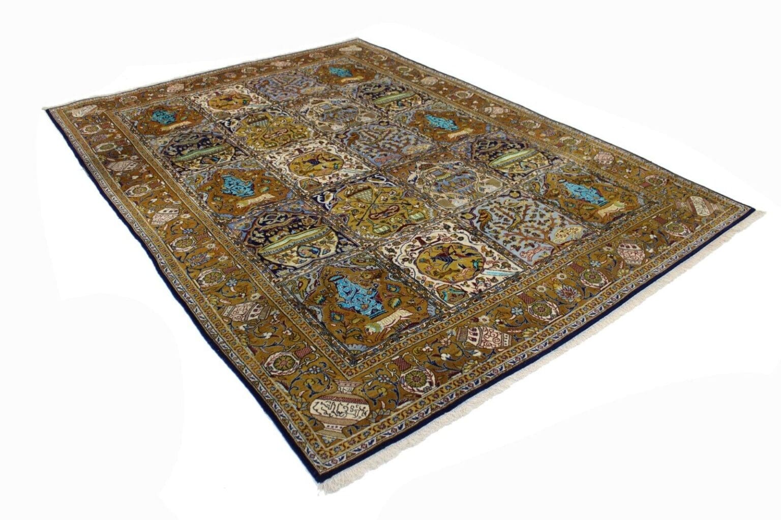 Perserteppich Ghom 305 x 220 cm Seide handgeknüpft