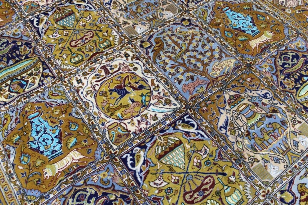 Perserteppich Ghom 305 x 220 cm Seide handgeknüpft