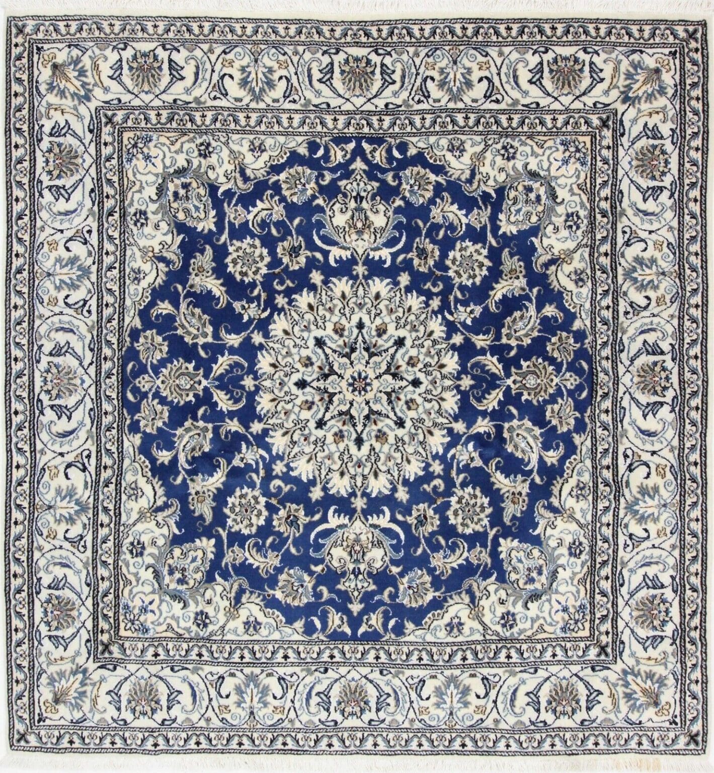 Perserteppich Nain Kaschmir 200 x 192 cm Wolle handgeknüpft