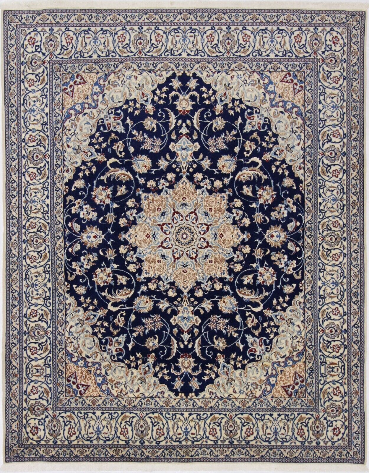 Perserteppich Nain 245 x 195 cm Wolle handgeknüpft