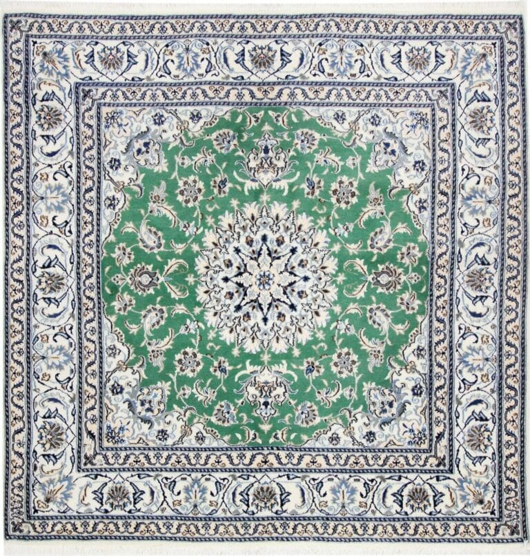 Perserteppich Nain 200 x 193 cm Wolle handgeknüpft