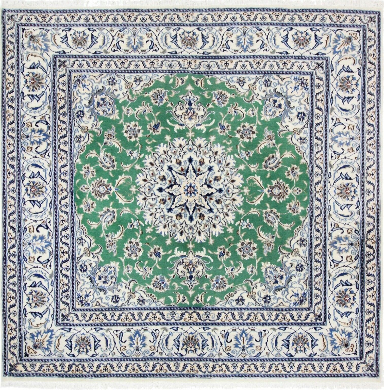 Perserteppich Nain 194 x 196 cm Wolle handgeknüpft