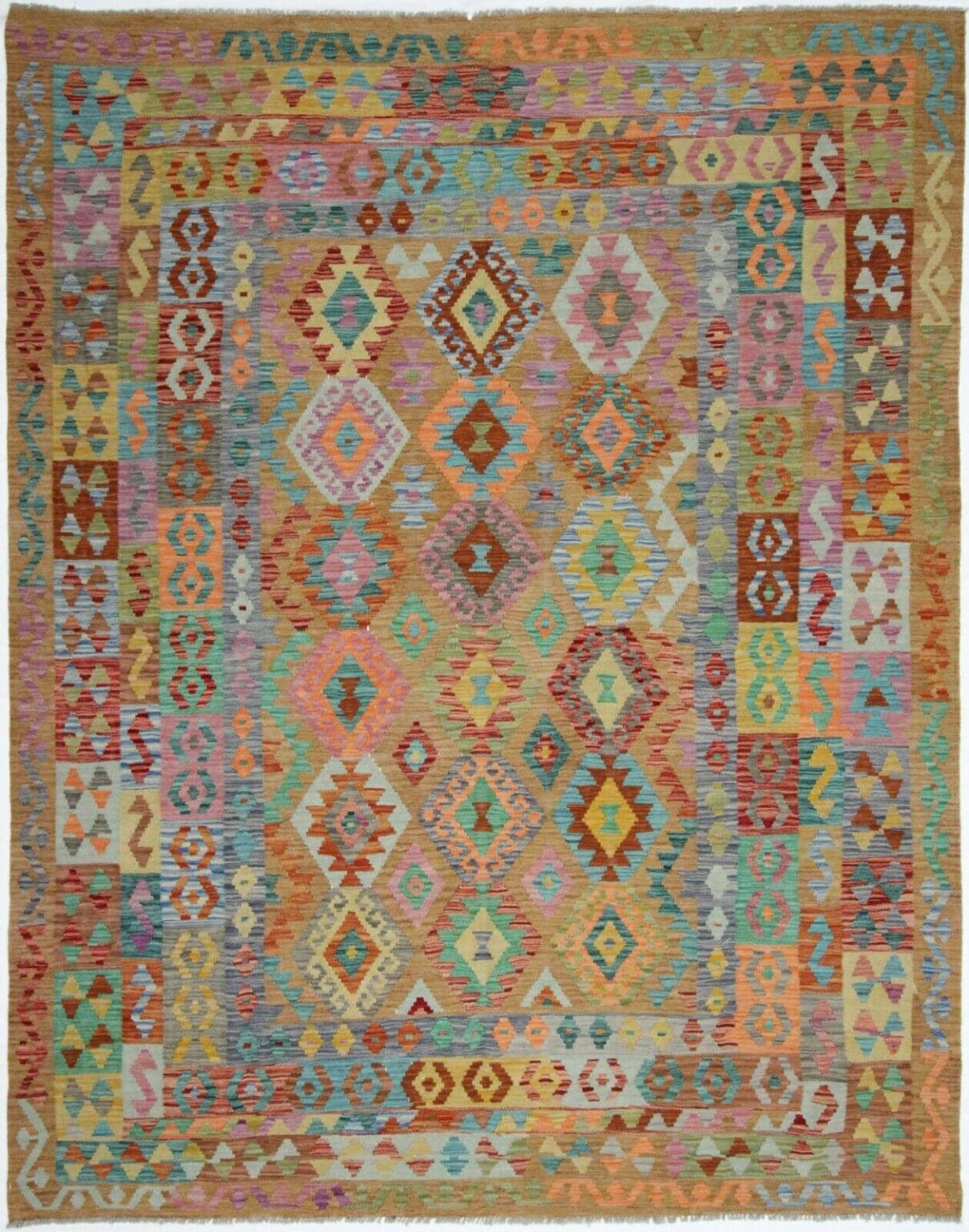 Orientteppich 260x202 cm Wolle handgewebt