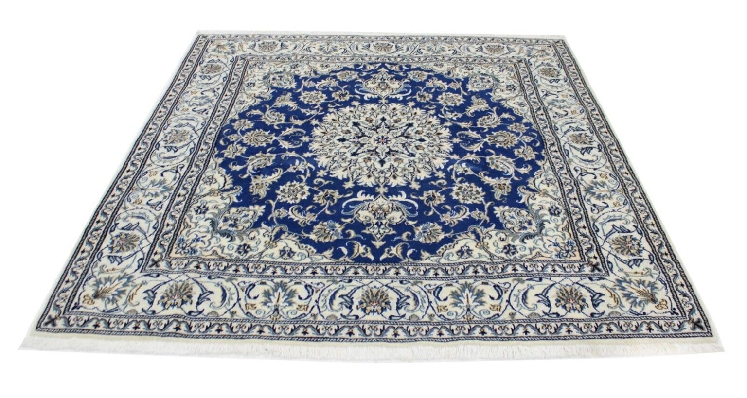 Perserteppich Nain Kaschmir 200 x 192 cm Wolle handgeknüpft