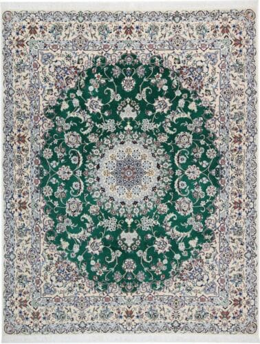 Perserteppich Nain 255 x 203 cm Seide handgeknüpft
