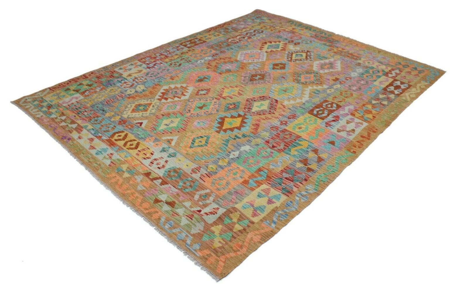 Orientteppich 260x202 cm Wolle handgewebt