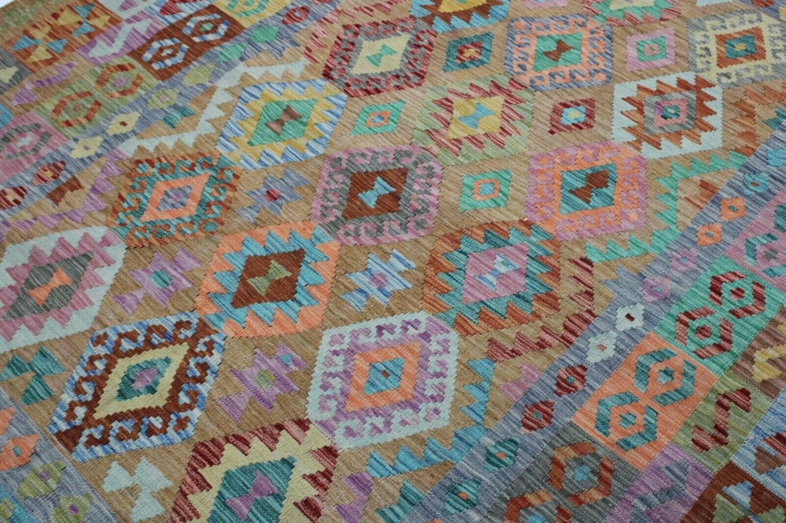 Orientteppich 260x202 cm Wolle handgewebt