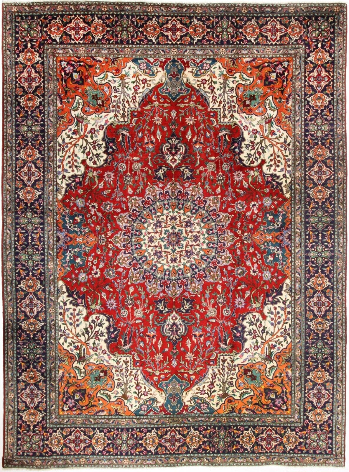 Perserteppich Täbriz 344 x 254 cm Wolle handgeknüpft