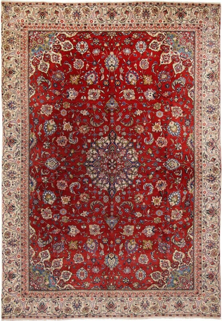 Perserteppich Sarough 344 x 240 cm Wolle handgeknüpft