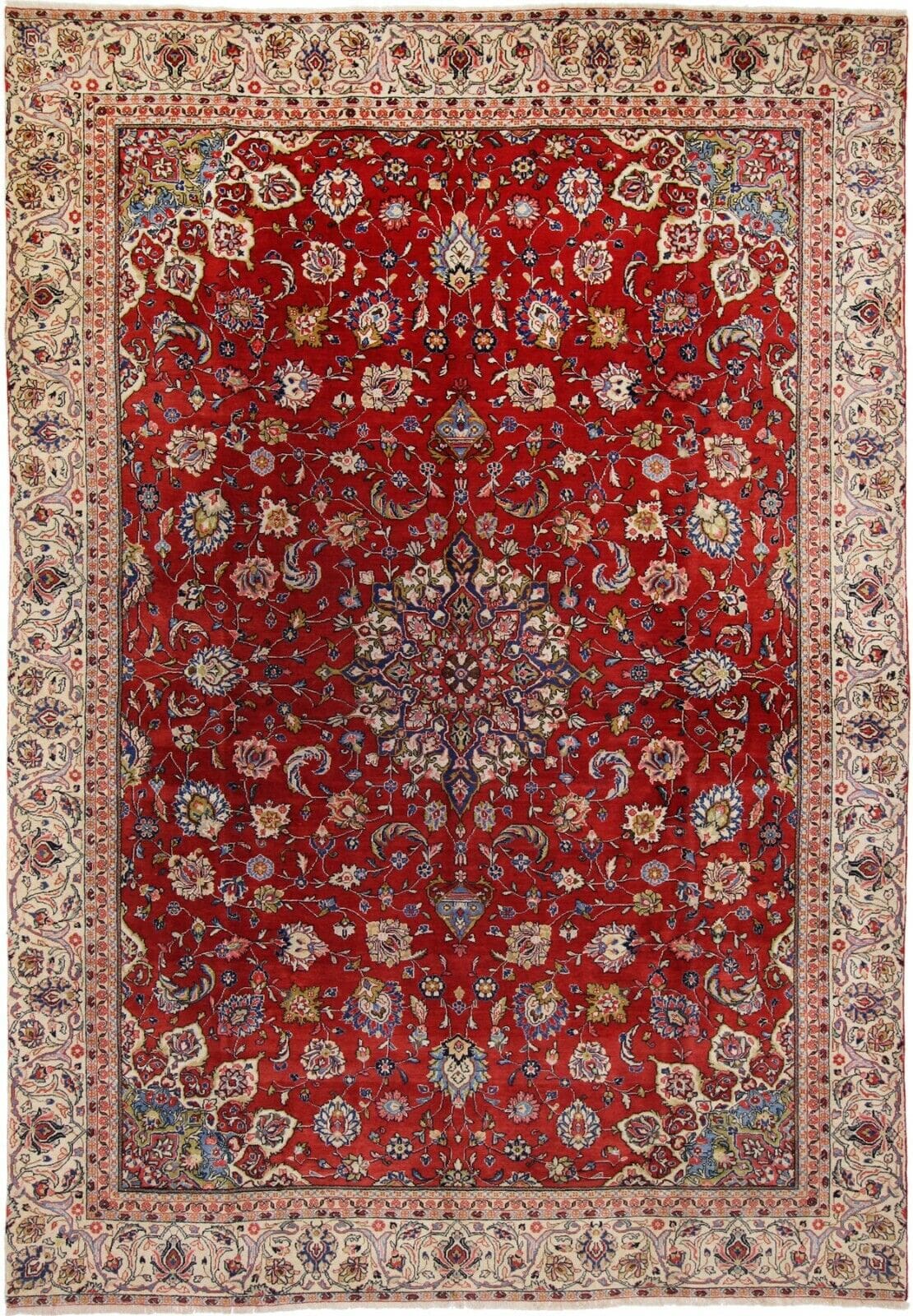 Perserteppich Sarough 344 x 240 cm Wolle handgeknüpft
