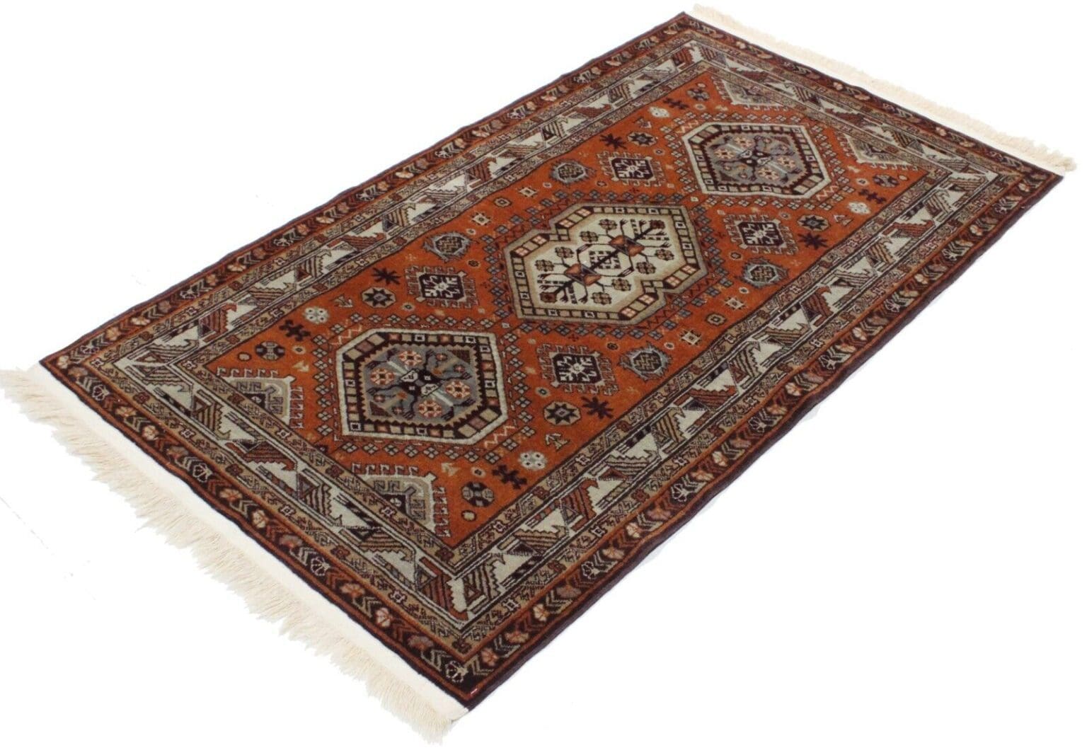 Orientteppich Kazak 165 x 88 cm Wolle handgeknüpft