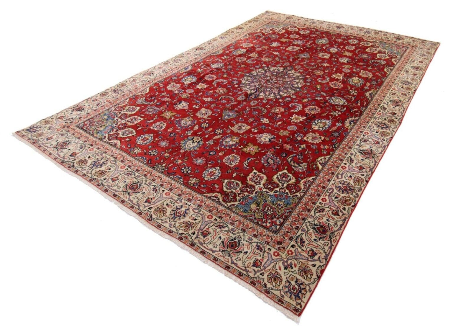 Perserteppich Sarough 344 x 240 cm Wolle handgeknüpft