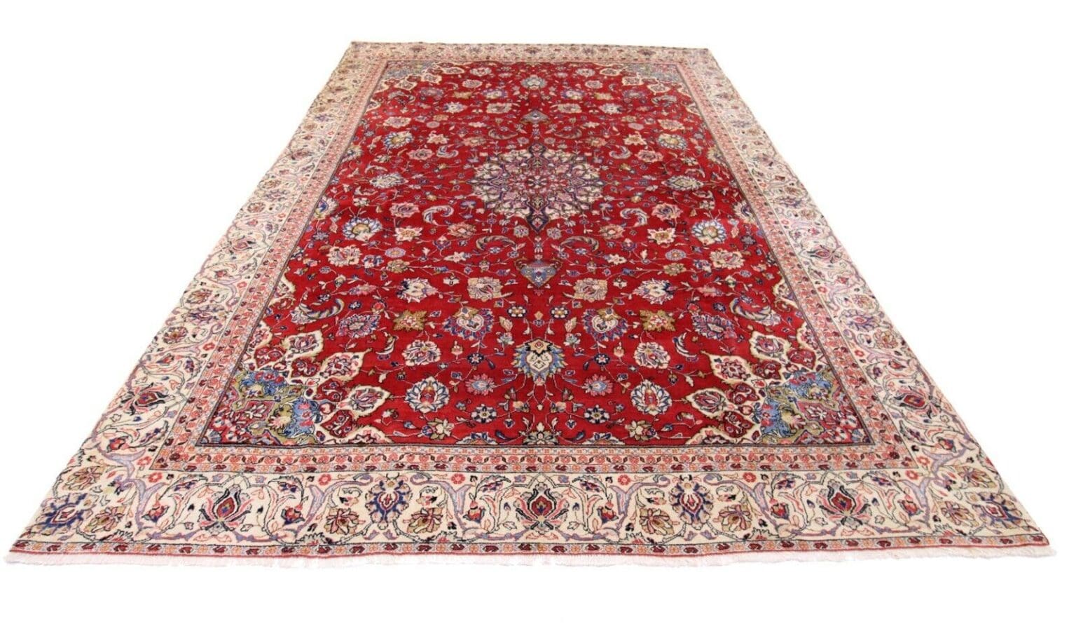 Perserteppich Sarough 344 x 240 cm Wolle handgeknüpft