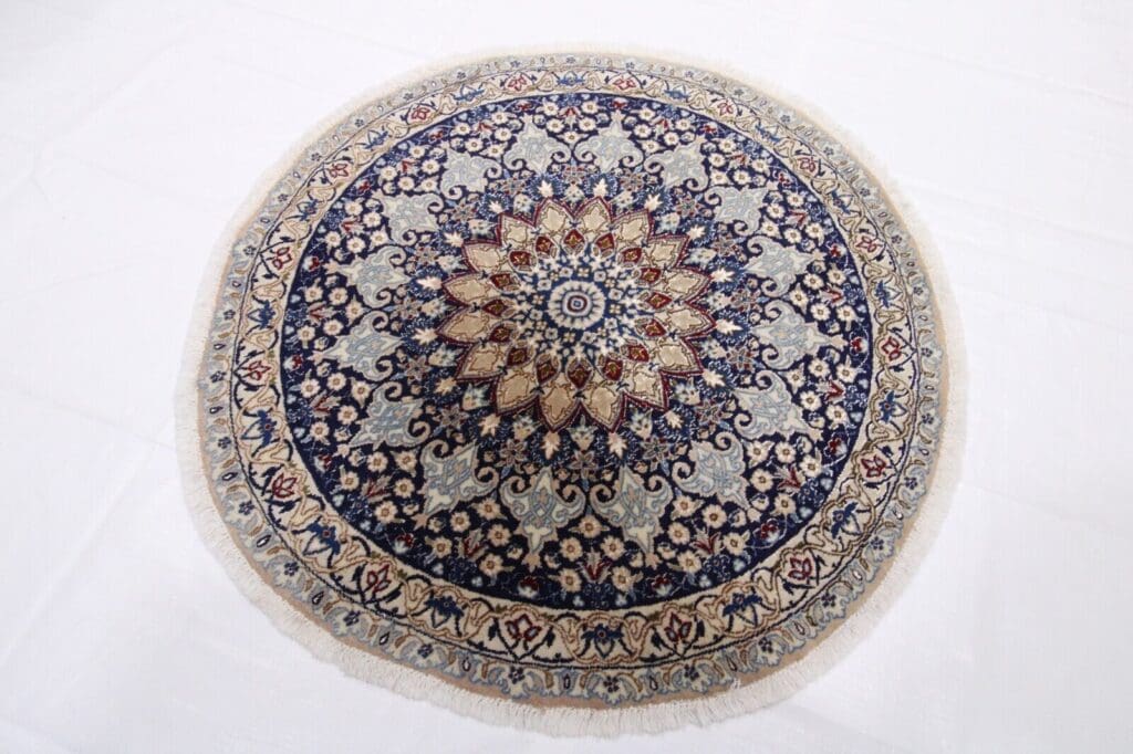 perserteppich-nain-9la-105x105-cm-seide-handgeknupft-100-handarbeit Perserteppich Nain 9La 105 x 105 cm Seide handgeknüpft