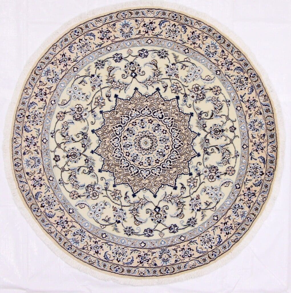 perserteppich-150x150-cm-nain-9la-mit-seide-handgeknupft Perserteppich Nain 150 x 150 cm Wolle Seide handgeknüpft