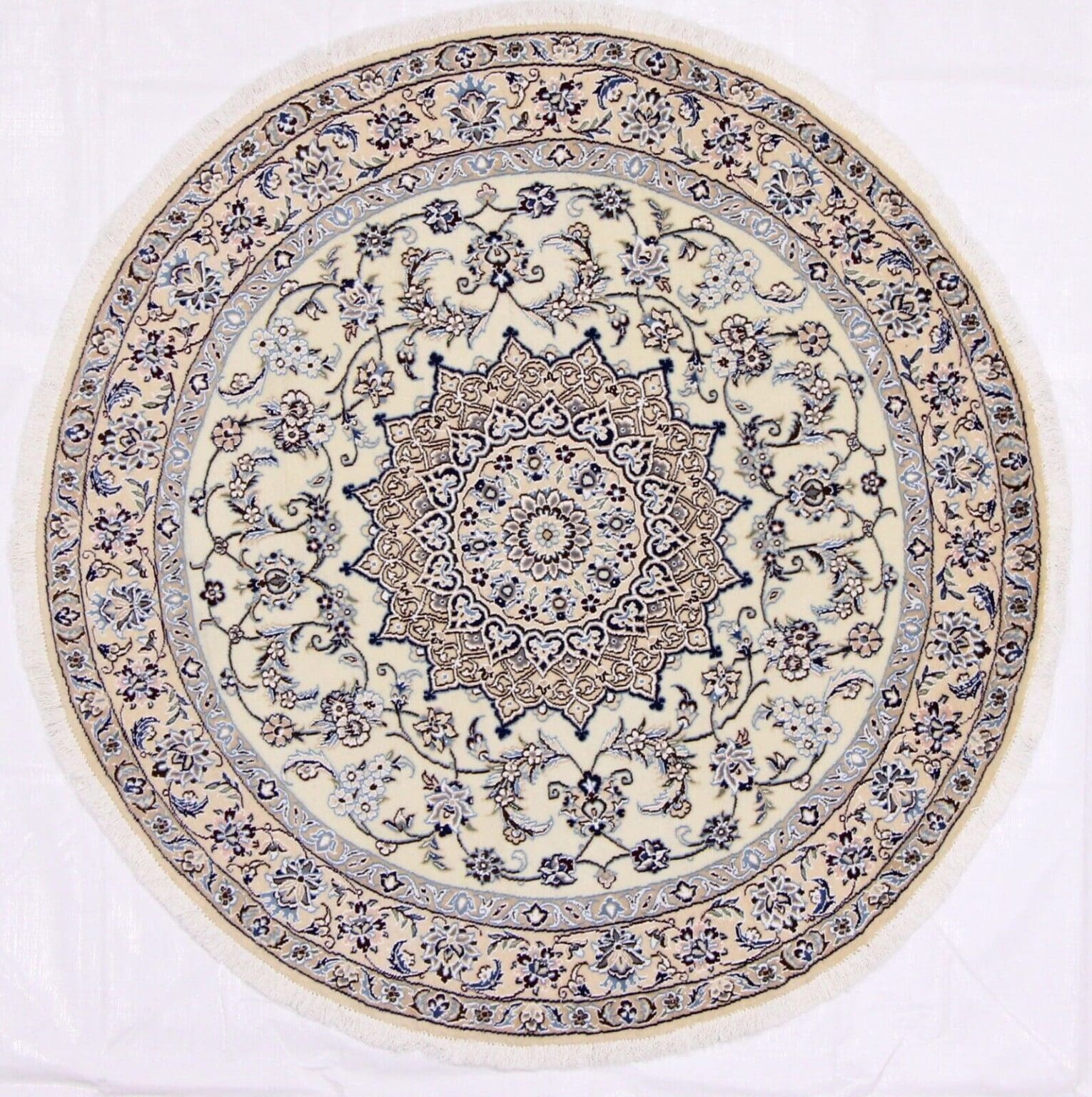 perserteppich-150x150-cm-nain-9la-mit-seide-handgeknupft Perserteppich Nain 150 x 150 cm Wolle Seide handgeknüpft