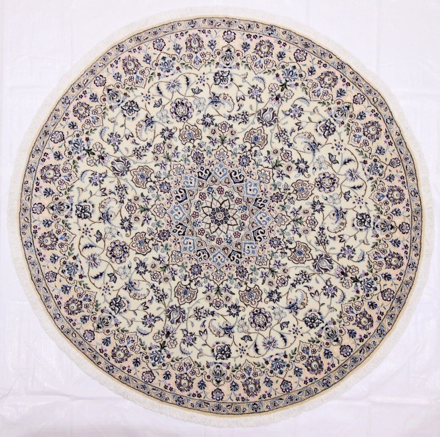perserteppich-nain-9la-seide-196-x-198-cm-handgeknupft Perserteppich Nain 196 x 198 cm Seide handgeknüpft