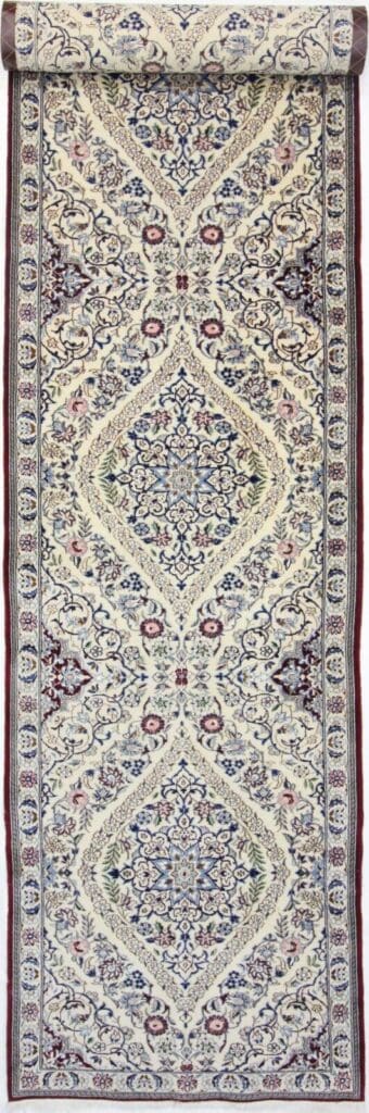 Perserteppich Nain 450 x 90 cm Wolle handgeknüpft