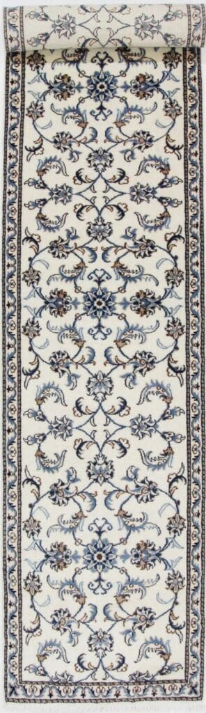 Perserteppich Nain Kaschmir 390x75 cm Wolle handgeknüpft