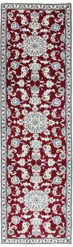 Perserteppich Nain Kaschmir 282 x 80 cm Wolle handgeknotet