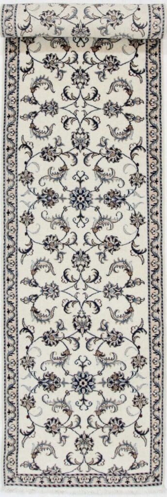 Perserteppich Nain Kaschmir 375x78 cm Wolle handgeknüpft