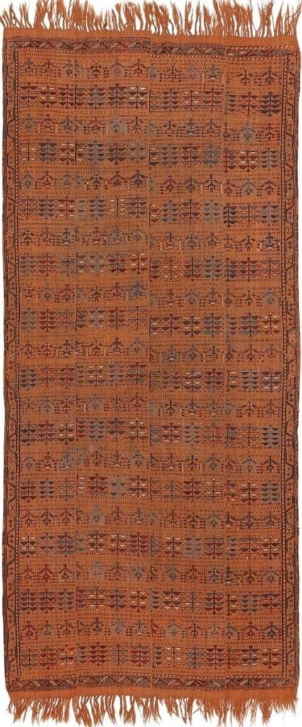 Perserteppich 235 x 102 cm Wolle handgeknüpft