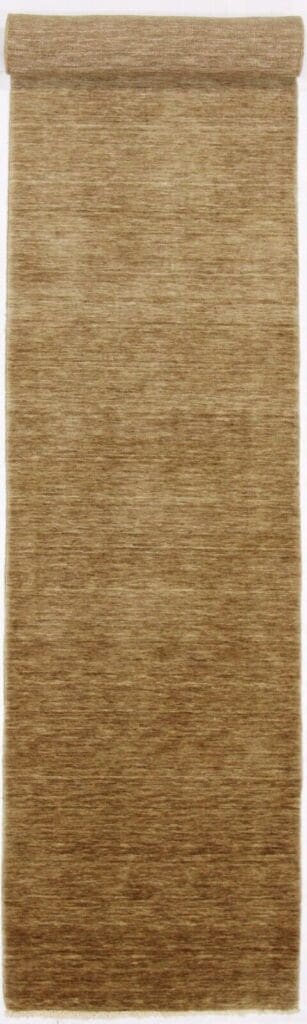original-indo-modern-perserteppich-397-x-74-cm-einfarbig-handgeknupft Orientteppich 397 x 74 cm Wolle handgeknüpft
