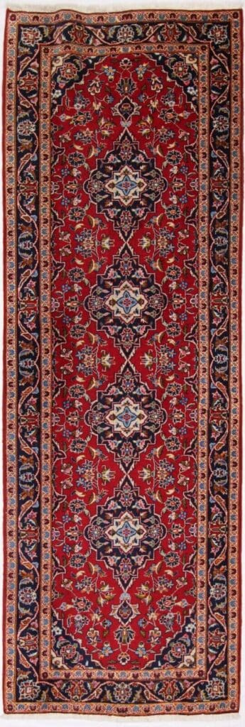 Perserteppich Keshan 295 x 100 cm Wolle handgeknüpft