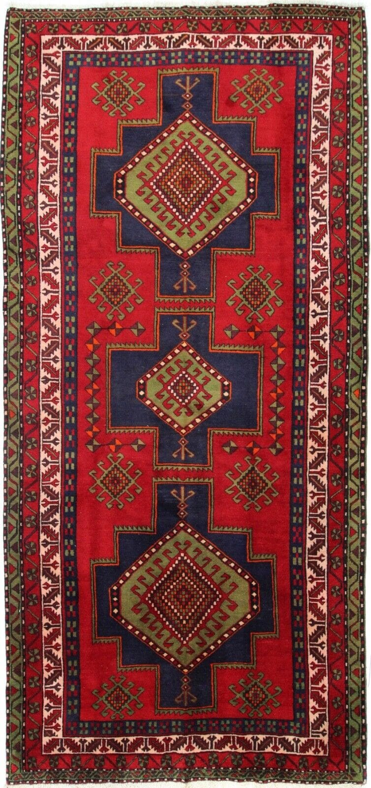 Perserteppich Hamedan 364 x 166 cm Wolle handgeknüpft