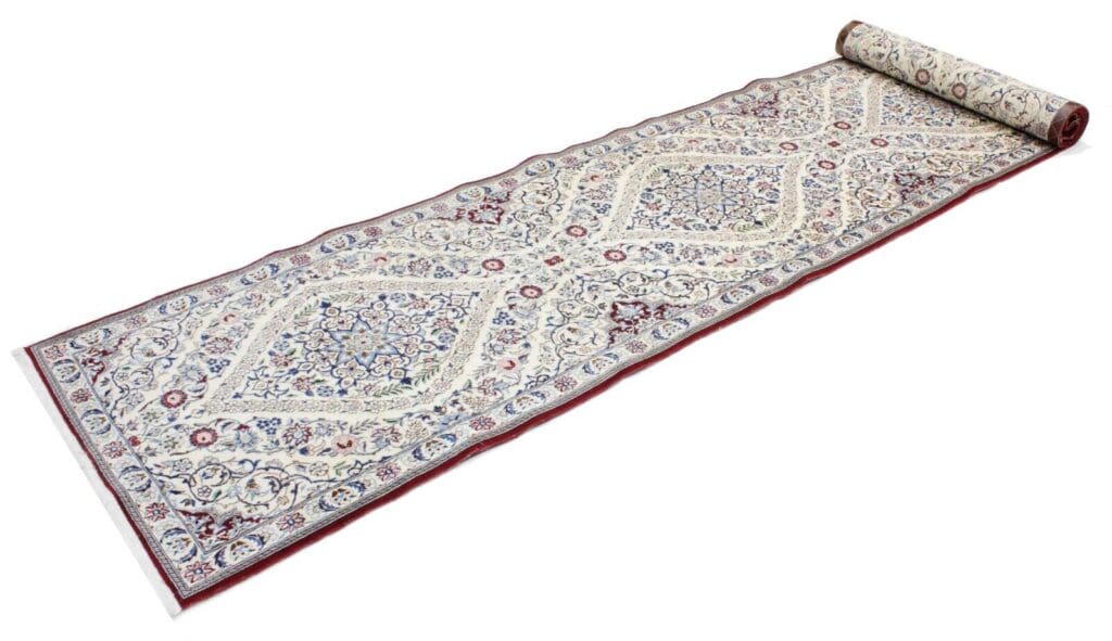 Perserteppich Nain 450 x 90 cm Wolle handgeknüpft