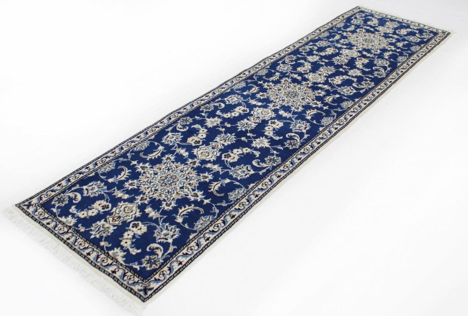 Perserteppich Nain Kaschmir 287 x 74 cm Wolle handgeknüpft
