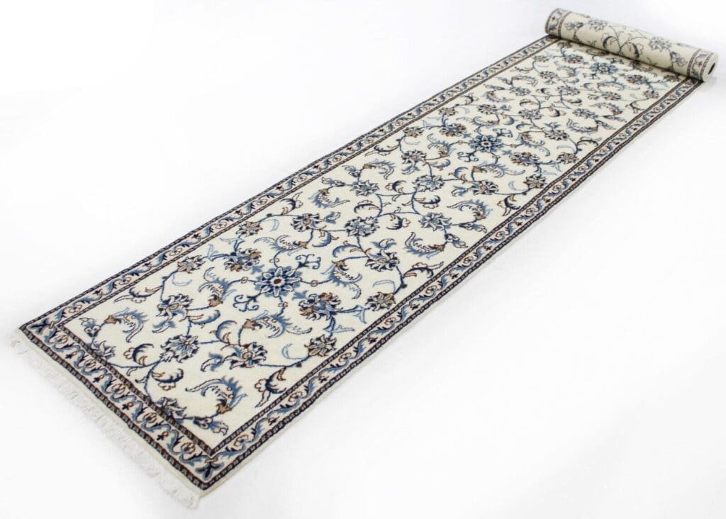 Perserteppich Nain Kaschmir 390x75 cm Wolle handgeknüpft