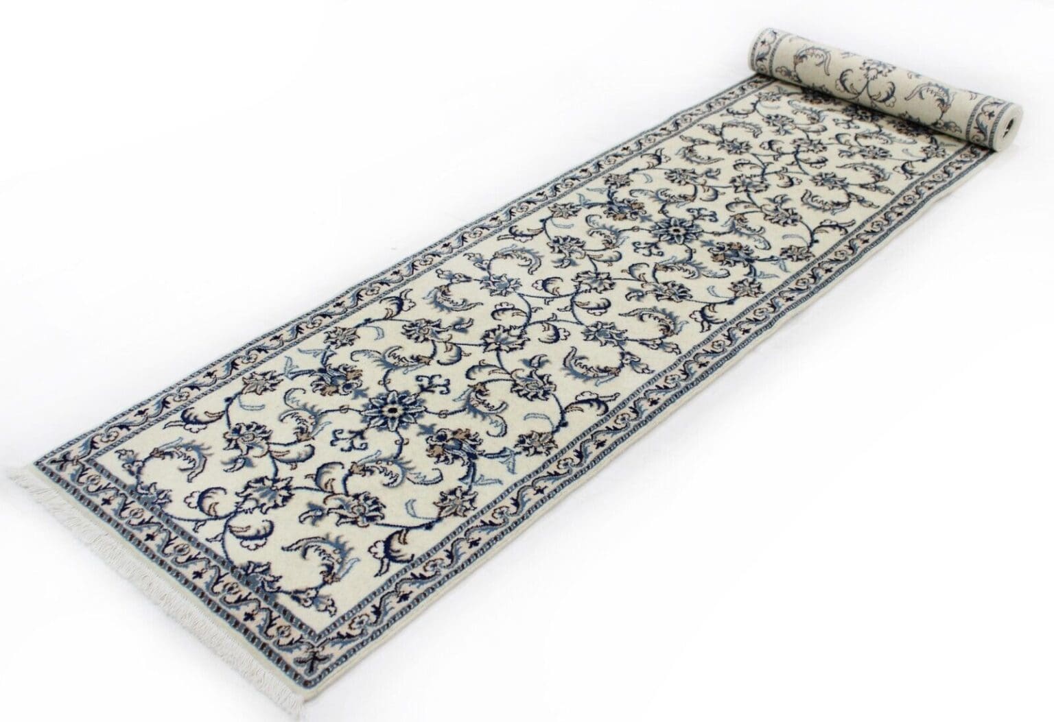 Perserteppich Nain 383 x 78 cm Wolle handgeknüpft