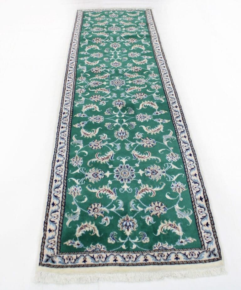 Perserteppich Nain Kaschmir 294 x 79 cm Wolle handgeknüpft