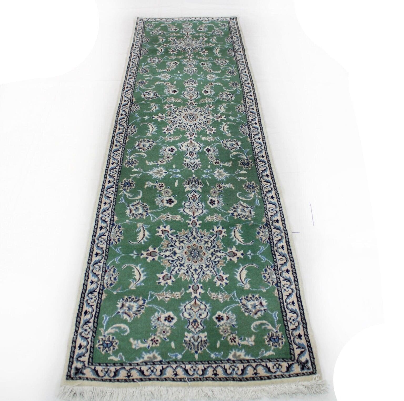original-perserteppich-nain-kashmari-295x78cm-top-zustand-handgeknupft-3 Perserteppich Nain Kaschmir 295 x 78 cm Wolle handgeknüpft
