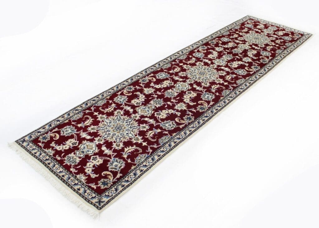 Perserteppich Nain Kaschmir 282 x 80 cm Wolle handgeknotet