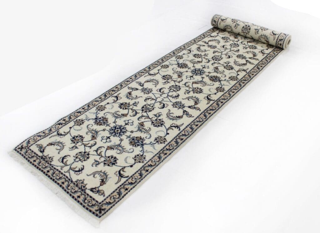 Perserteppich Nain Kaschmir 375x78 cm Wolle handgeknüpft