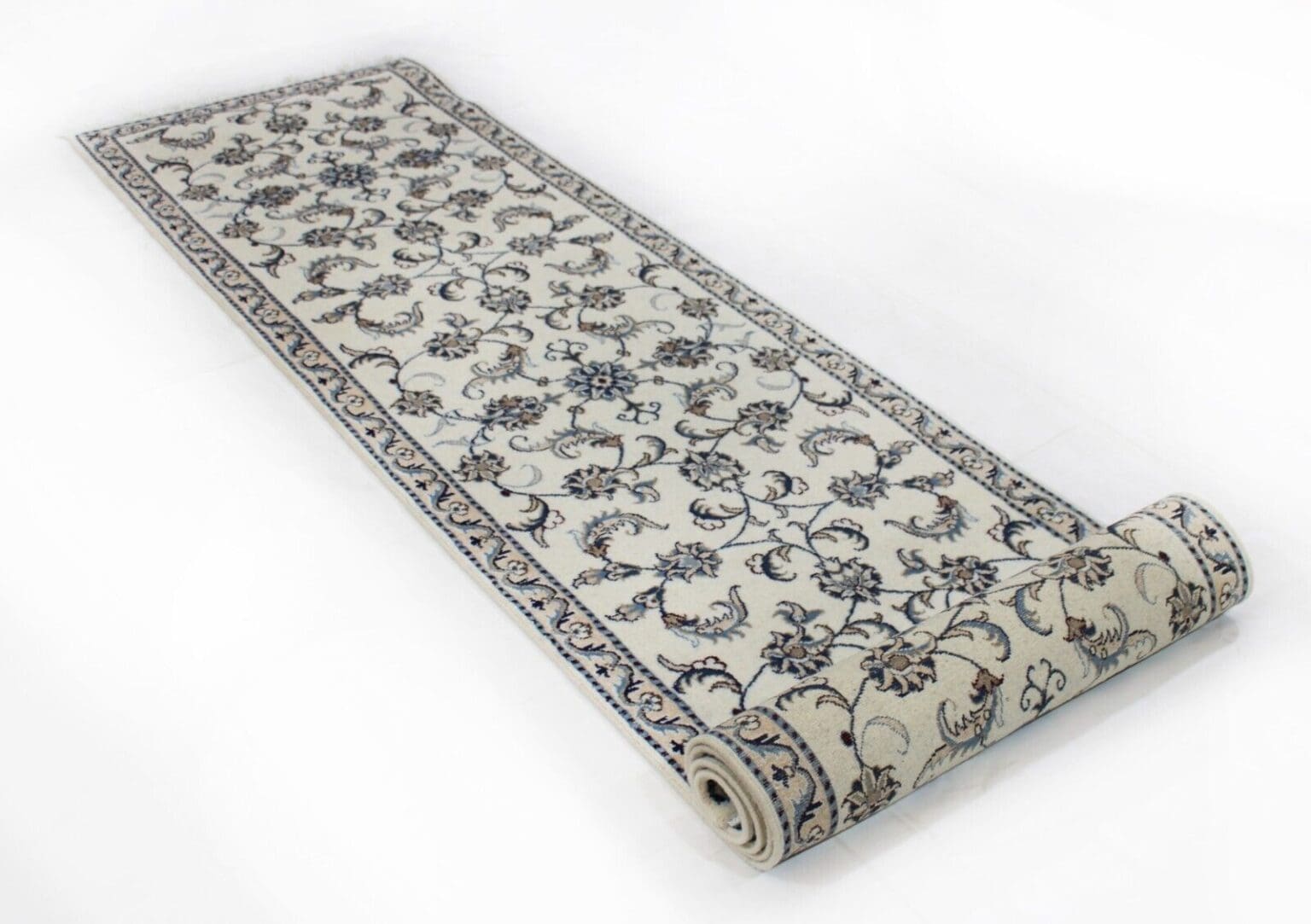 Perserteppich Nain Kaschmir 375x78 cm Wolle handgeknüpft