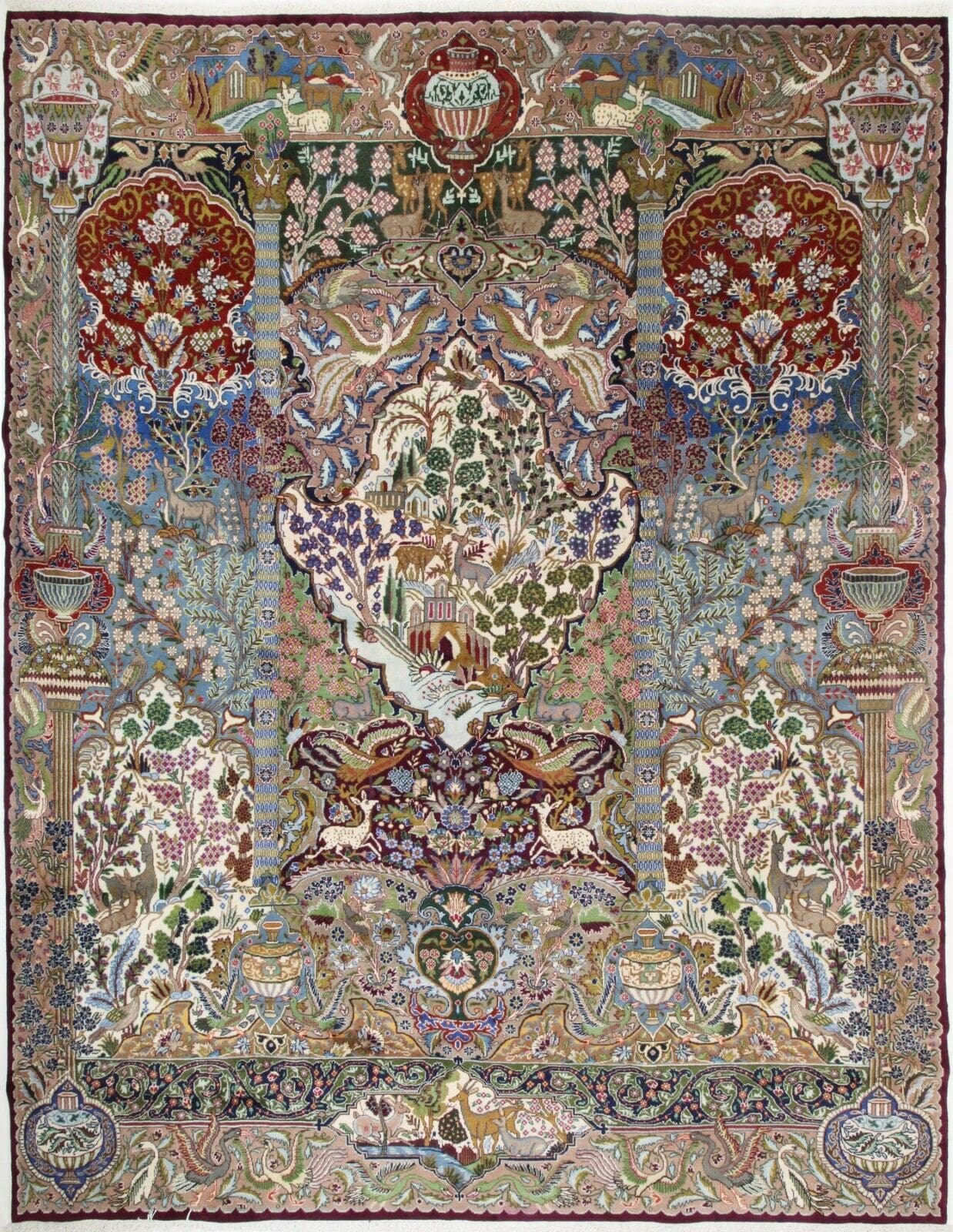 Perserteppich Kashmar 384 x 302 cm Wolle handgeknüpft