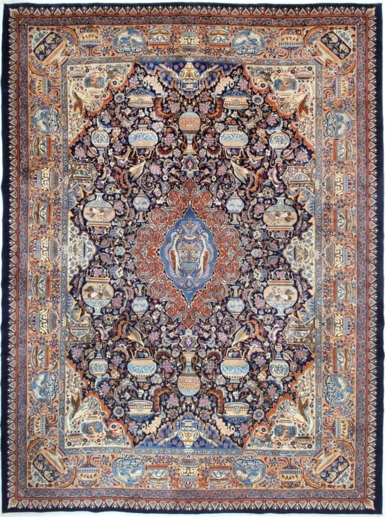 Perserteppich Kashmar 400 x 296 cm Wolle handgeknüpft