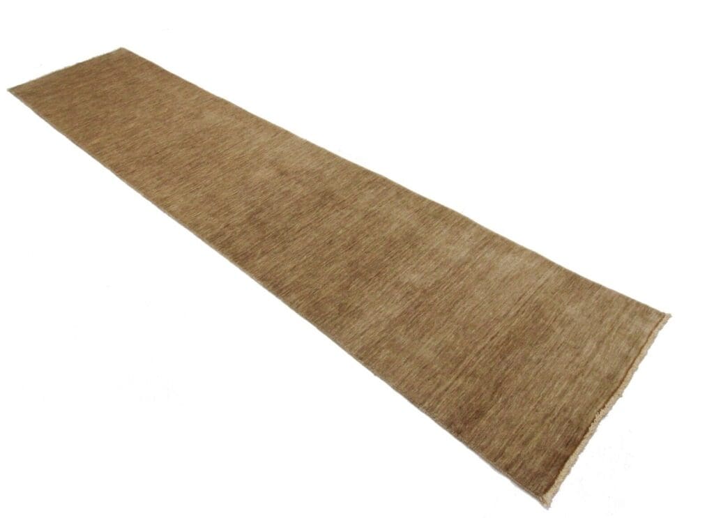 perserteppich-342x75-cm-einfarbig-top-zustand-handgeknupft-2 Orientteppich Indo Modern 342 x 75 cm Wolle handgeknüpft