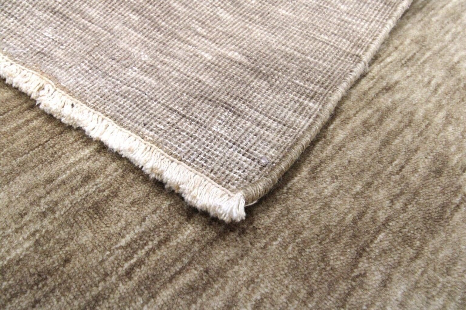 perserteppich-342x75-cm-einfarbig-top-zustand-handgeknupft-4 Orientteppich Indo Modern 342 x 75 cm Wolle handgeknüpft