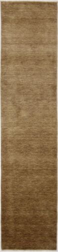 perserteppich-342x75-cm-einfarbig-top-zustand-handgeknupft-6 Orientteppich Indo Modern 342 x 75 cm Wolle handgeknüpft