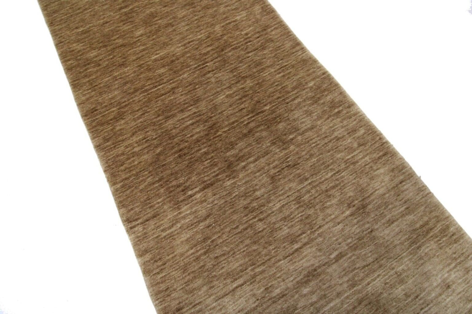 original-indo-modern-perserteppich-397-x-74-cm-einfarbig-handgeknupft-4 Orientteppich 397 x 74 cm Wolle handgeknüpft