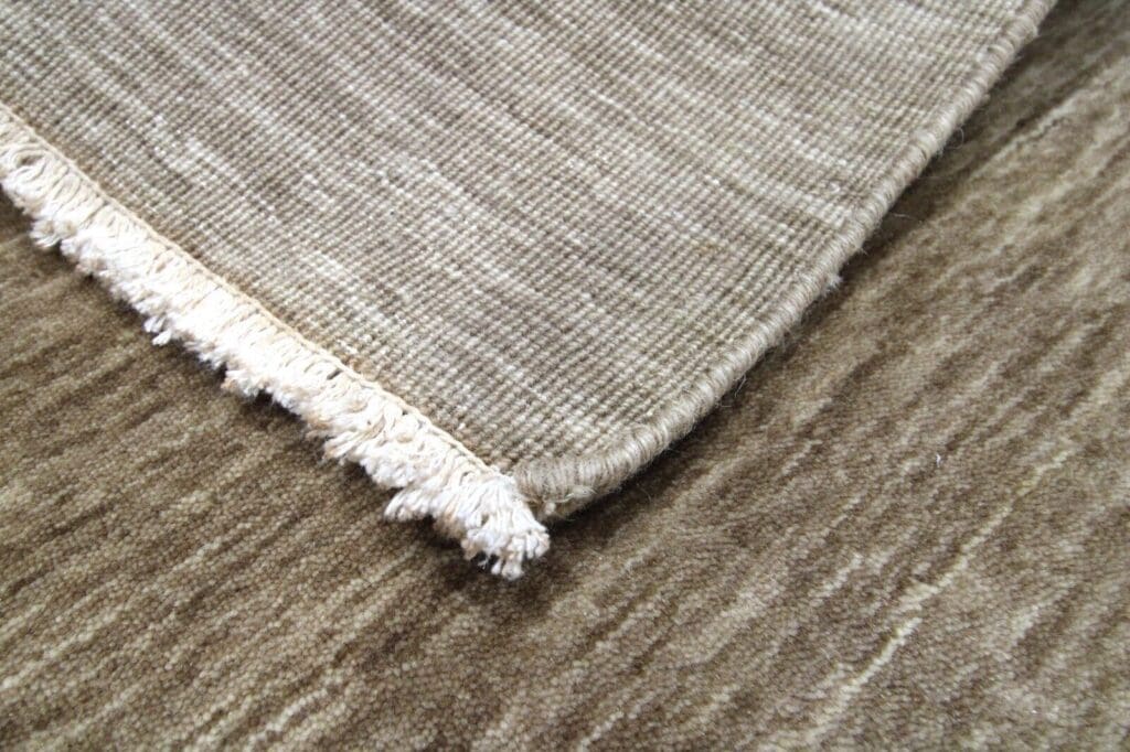 original-indo-modern-perserteppich-397-x-74-cm-einfarbig-handgeknupft-5 Orientteppich 397 x 74 cm Wolle handgeknüpft