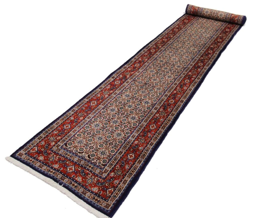 Perserteppich Moud 380 x 78 cm Wolle handgeknüpft