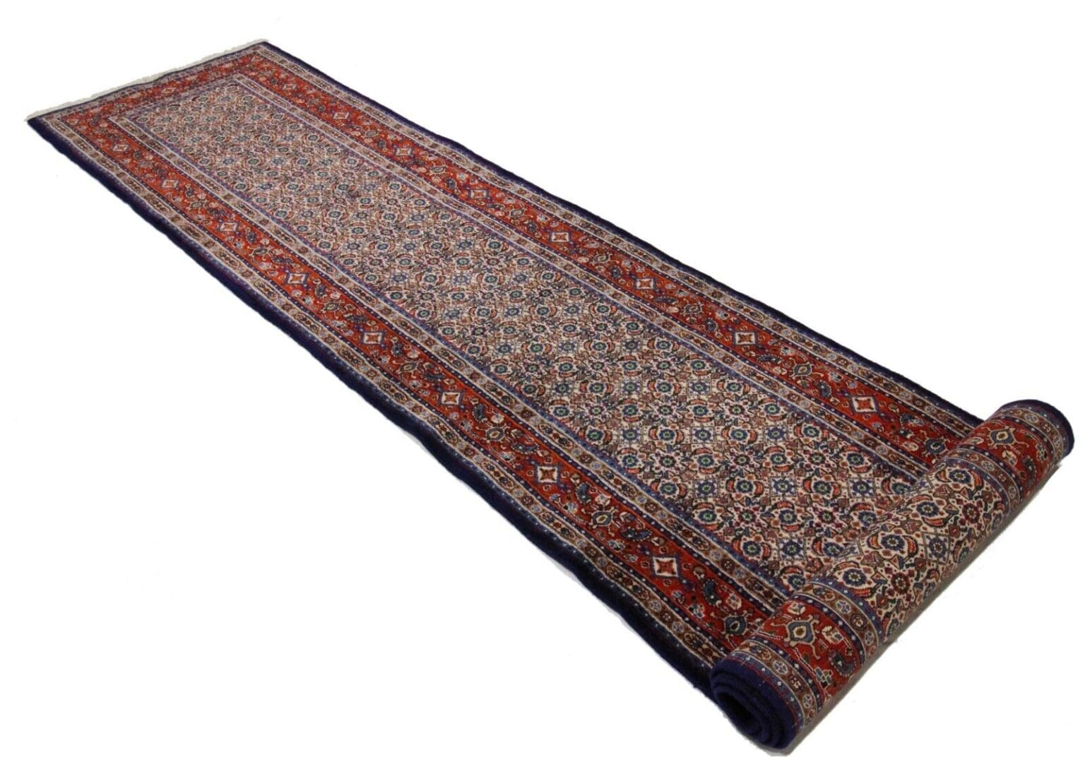 Perserteppich Moud 380 x 78 cm Wolle handgeknüpft